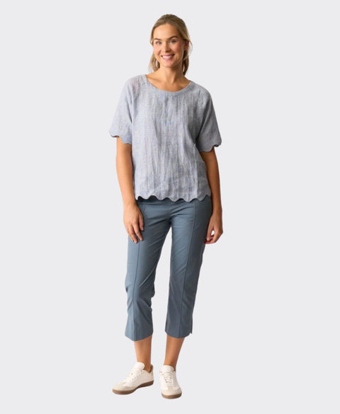 Foil Top Scalloped Linen