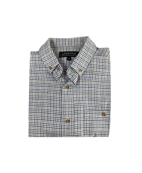 Lifestyle Shirt L/S Check - Royal Blue