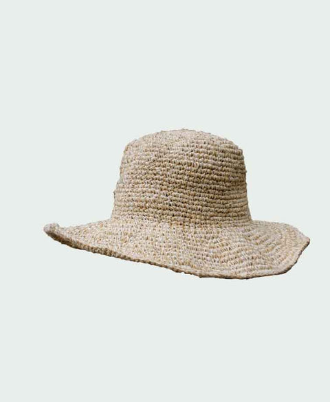Sababa Crochet White Garden Lady Large Brim - White