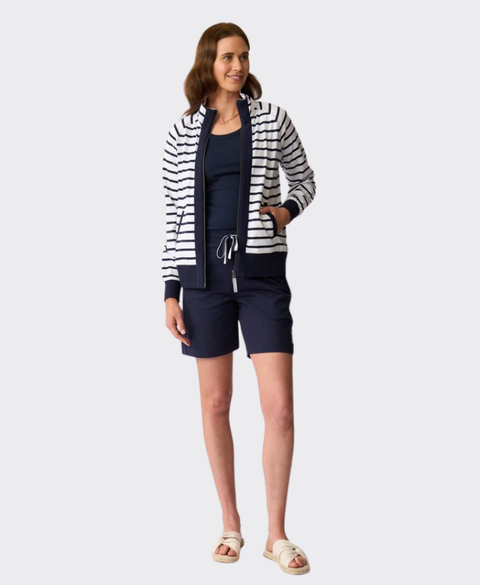 Charlie Jane Sweater Stripe Featherson Zip