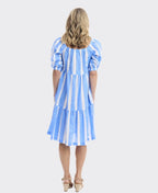 Orientique Dress Square Neckline Stripe