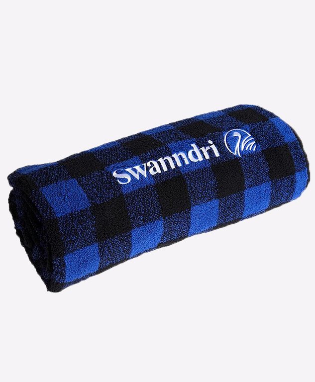 Swanndri Beach Towel - Blue/Blk Check
