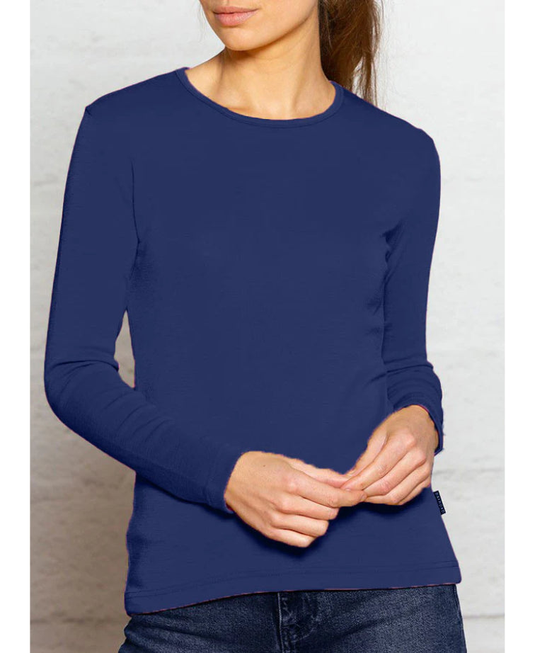 Bay Road Merino Womens Crew - Royal