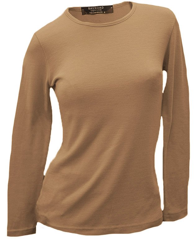 Bay Road Merino Womens Crew - Thatch