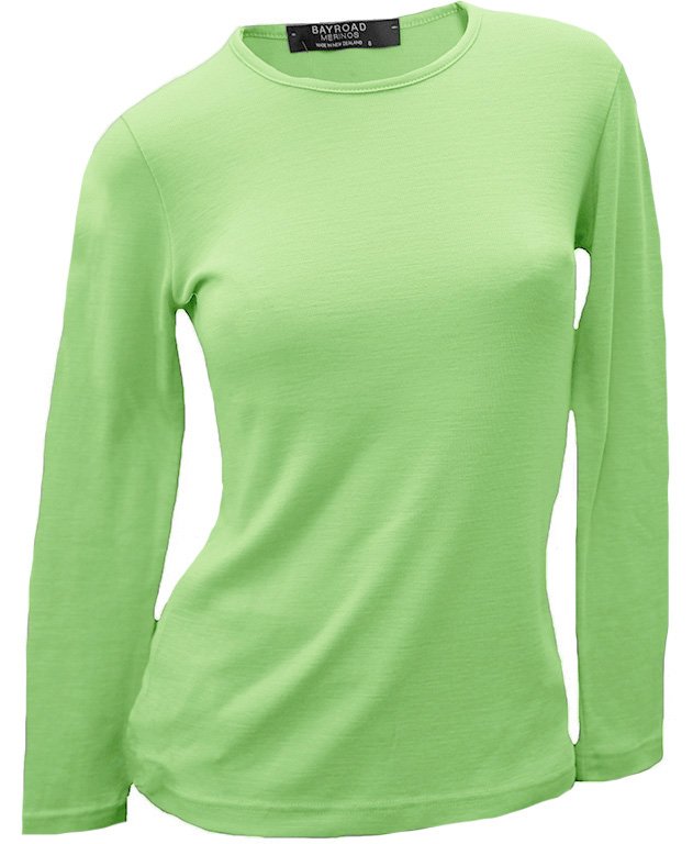 Bay Road Merino Womens Crew - Feijoa