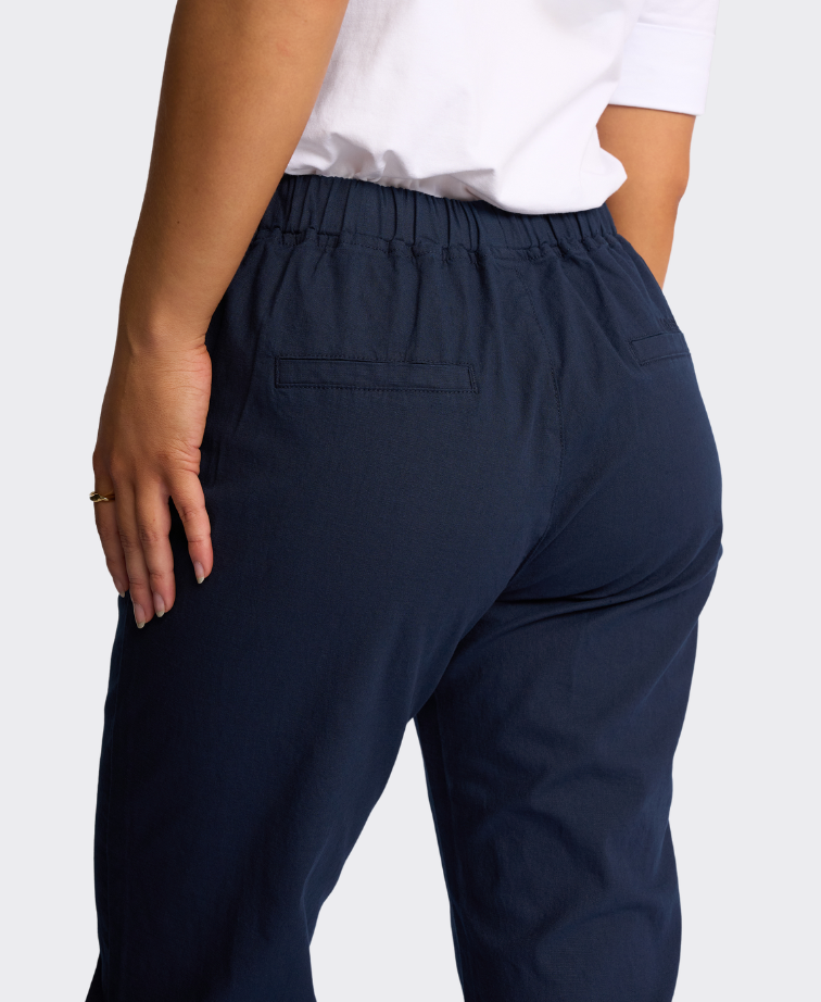 Vassalli Pant Henley 7/8 Slim Leg Elastic Waist
