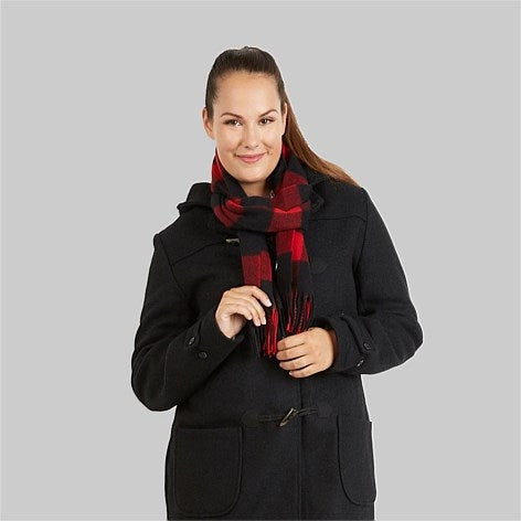 Swanndri Unisex Wool Scarfie - Red/Blk Check