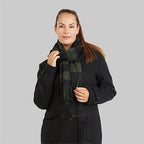 Swanndri Unisex Wool Scarfie - Olive/Blk Check