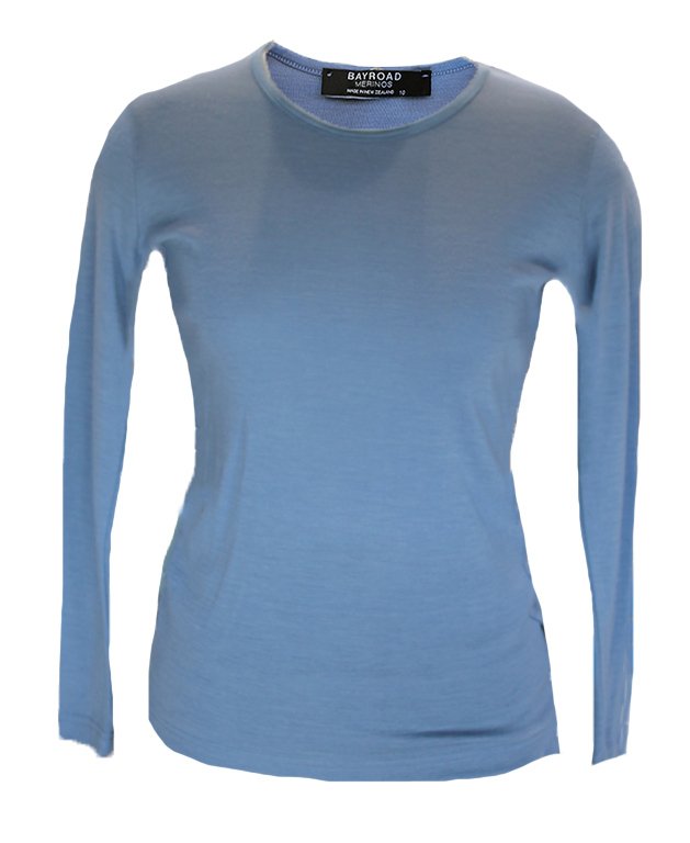 Bay Road Merino Womens Crew - Sea Mist