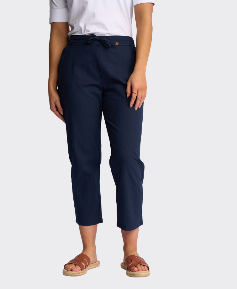 Vassalli Pant Henley 7/8 Slim Leg Elastic Waist