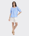 Orientique Top Boat Neck Stripe