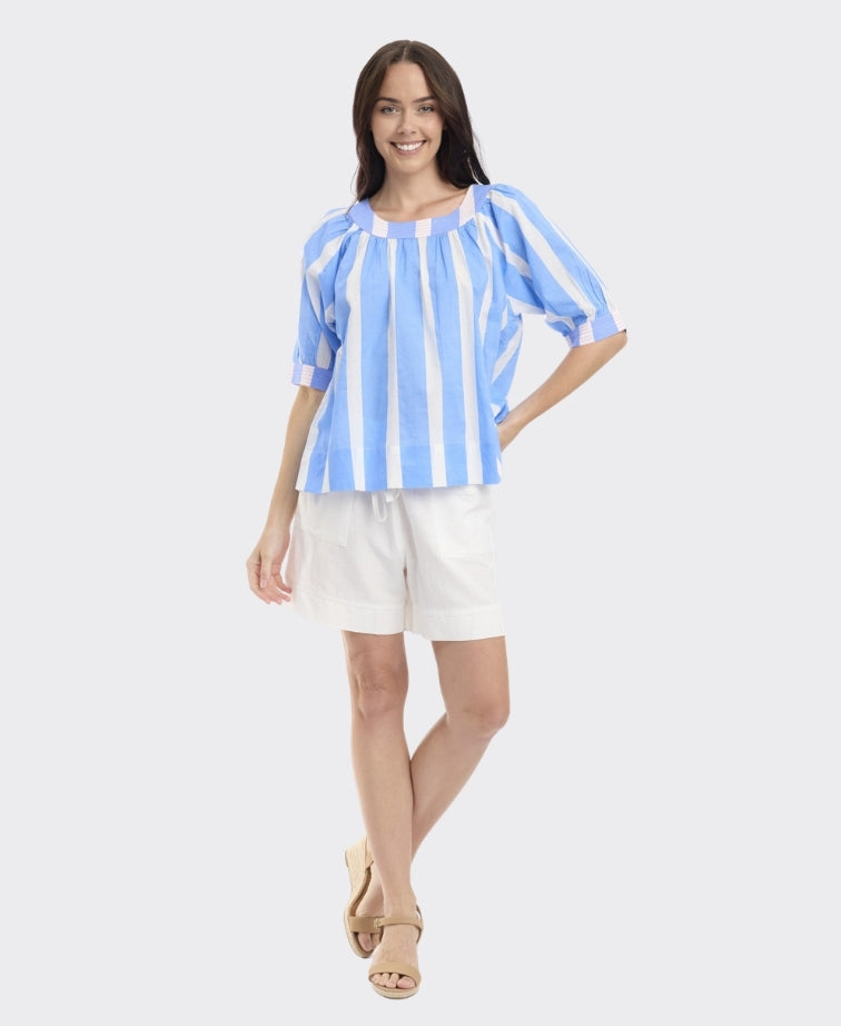 Orientique Top Boat Neck Stripe
