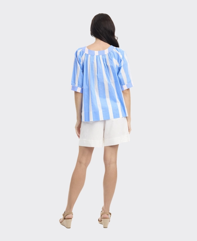 Orientique Top Boat Neck Stripe