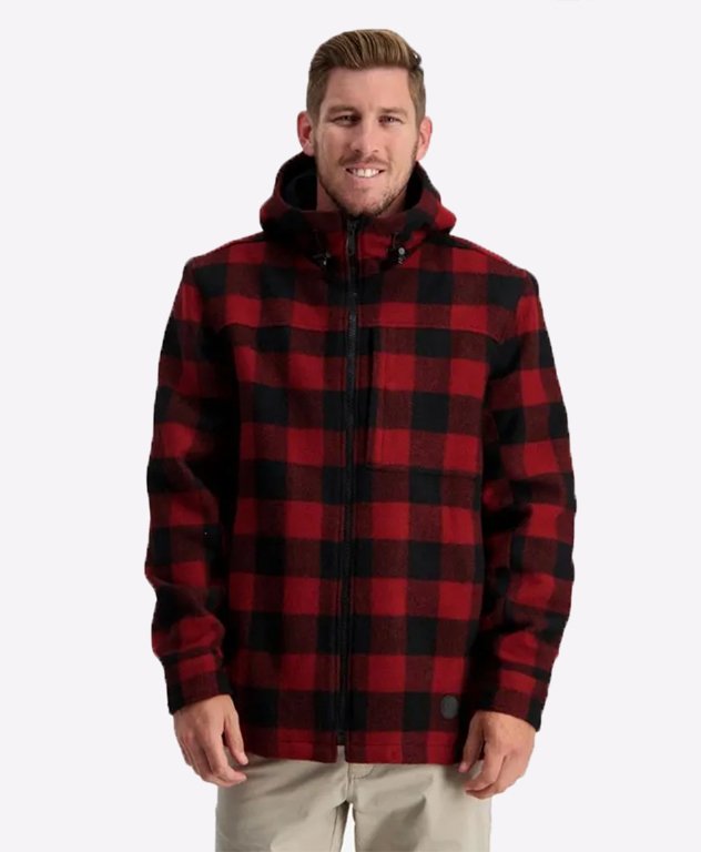 Swanndri Hudson Hoody - Oxblood Check