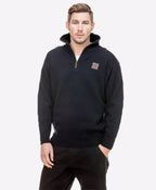 Swanndri Mariner Zip Neck Sweater - Navy