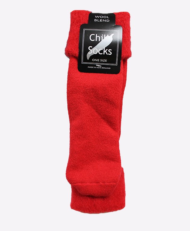 Chilli Socks Bedsocks Plain - Red