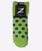 Chilli Socks Bedsocks Spots - Apple/Denim
