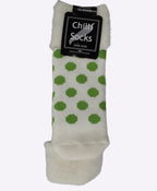 Chilli Socks Bedsocks Spots - W White/Apple