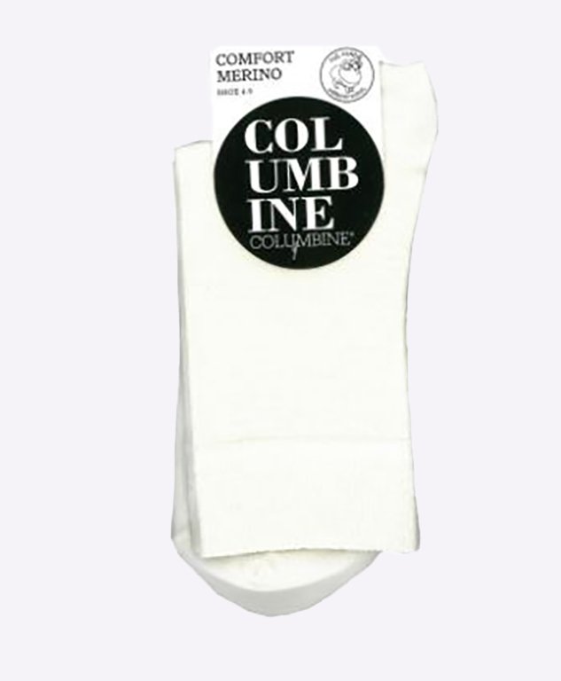 Columbine Comfort Merino Crew Plain - Cream