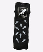 Chilli Socks Bedsocks Non Slip Tread - Black/Fern