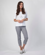 Vassalli Tee Boat Neck - White