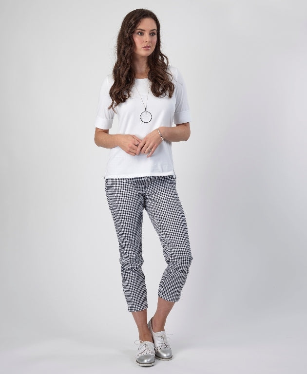 Vassalli Tee Boat Neck - White