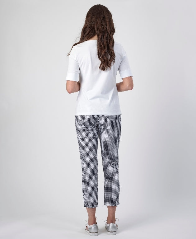 Vassalli Tee Boat Neck - White