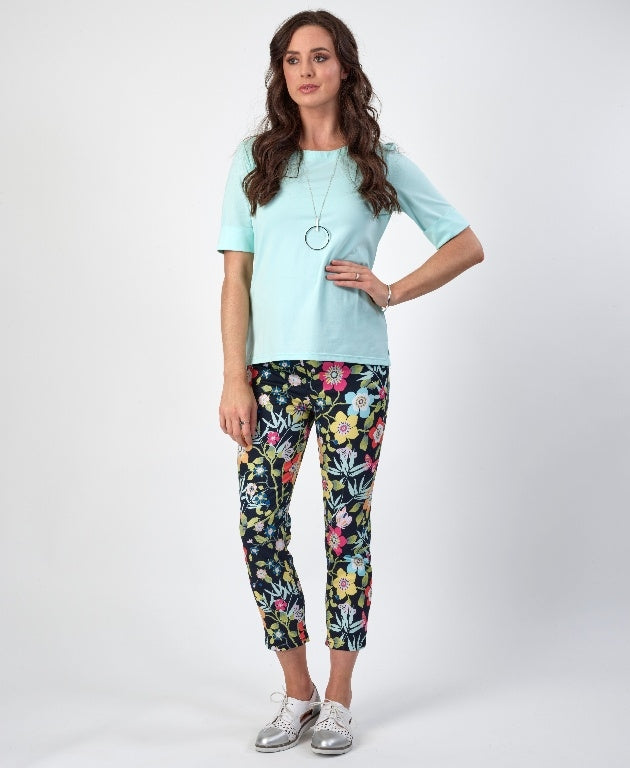 Vassalli Tee Boat Neck - Mint