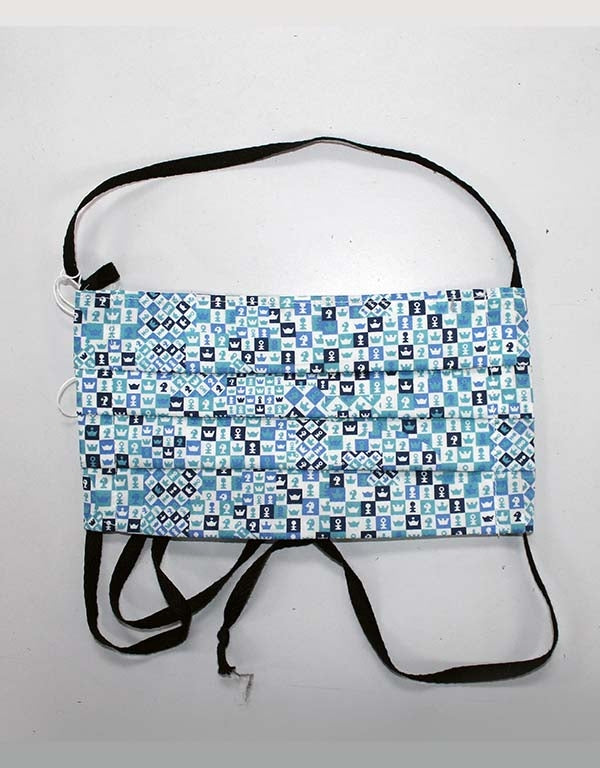 Face Mask - Chess Teal