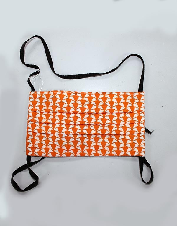 Face Mask - Orange/Cream