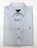 Lifestyle Shirt S/S Print - Lt Blue