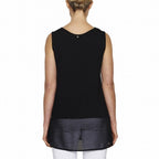 Threadz Top S/L Georgette Hem - Black