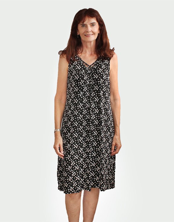 Givoni Nightie S/S Slinky - Black/Ivory
