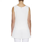 Threadz Top S/L Georgette Hem - White