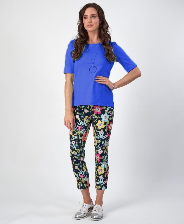 Vassalli Tee Boat Neck - Lapis