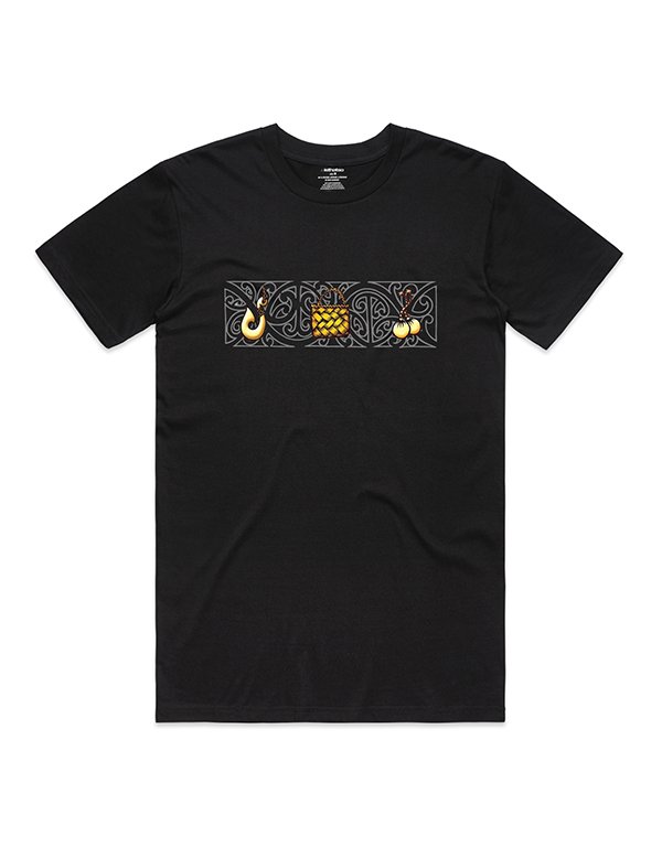 Isthatso Tee Maori Icons - Black