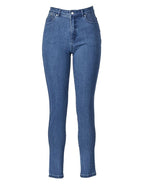 Vassalli Jean Basket Weave Skinny Leg - Plain New Blue