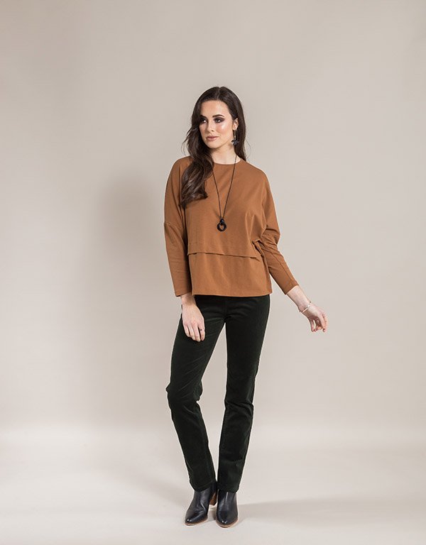 Vassalli Pant Bay Cord Slim Leg - Forest