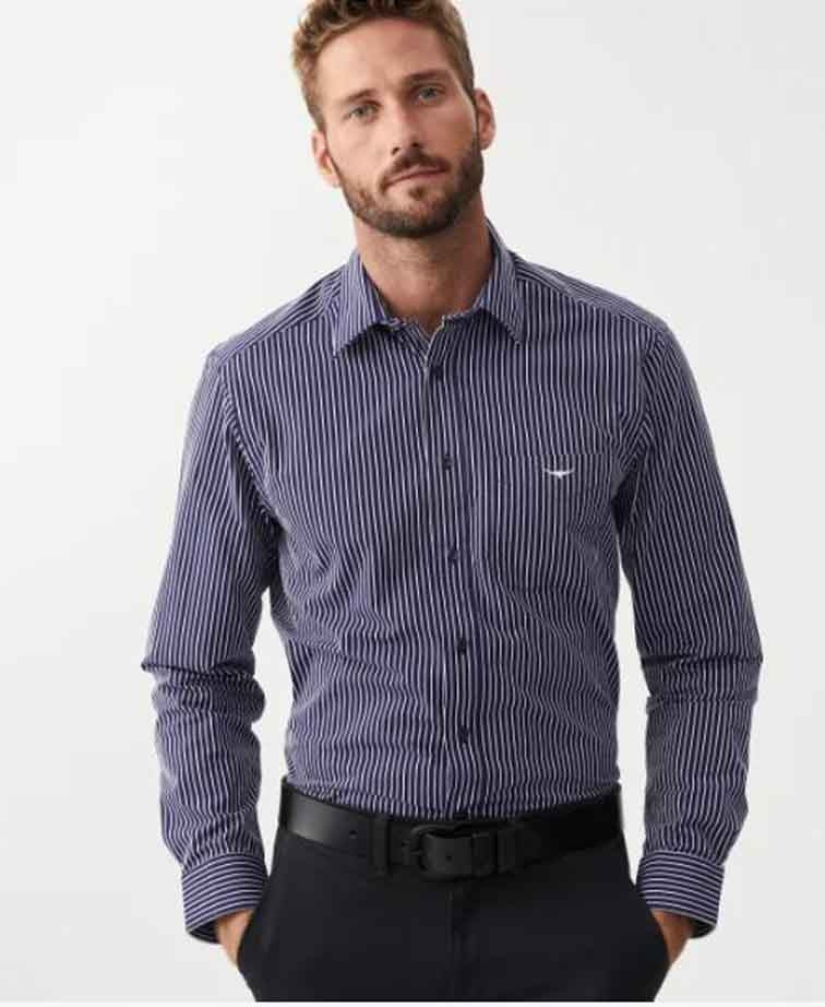 RMW Collins Shirt - Navy/White