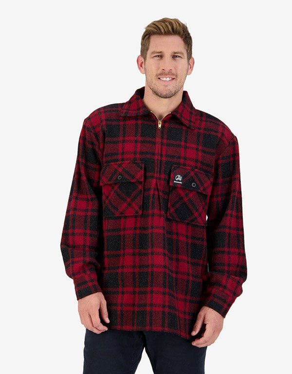 Swanndri Ranger Shirt - Oxblood Grid