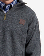 Swanndri Mariner Zip Neck Sweater - Charcoal Marle