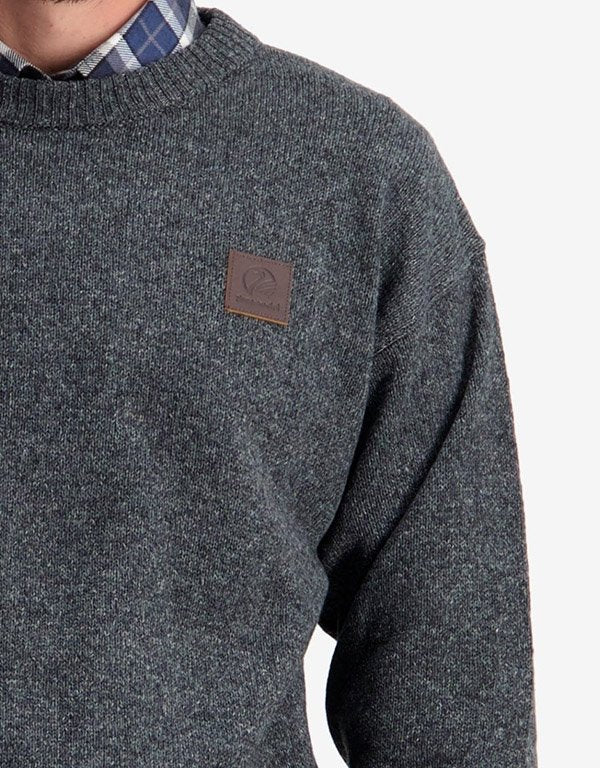 Swanndri Seafarer Crew Neck Sweater - Charcoal Marle