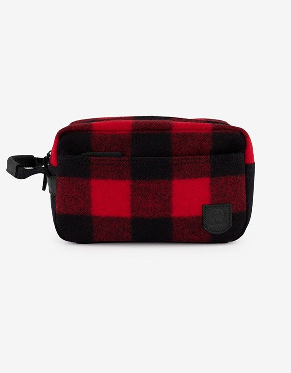 Swanndri Island Bay Wash Bag - Red/Blk Check