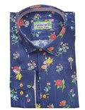 Franco Negretti Shirt L/S Flowers - Midnight