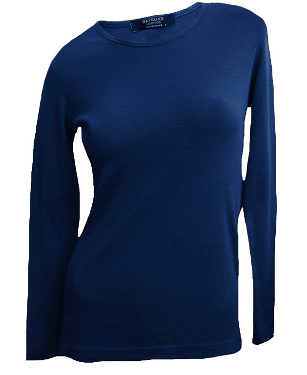 Bay Road Merino Womens Crew - Royal