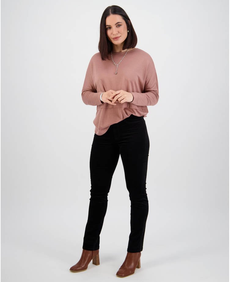 Vassalli Pant Bay Cord Slim Leg - Black