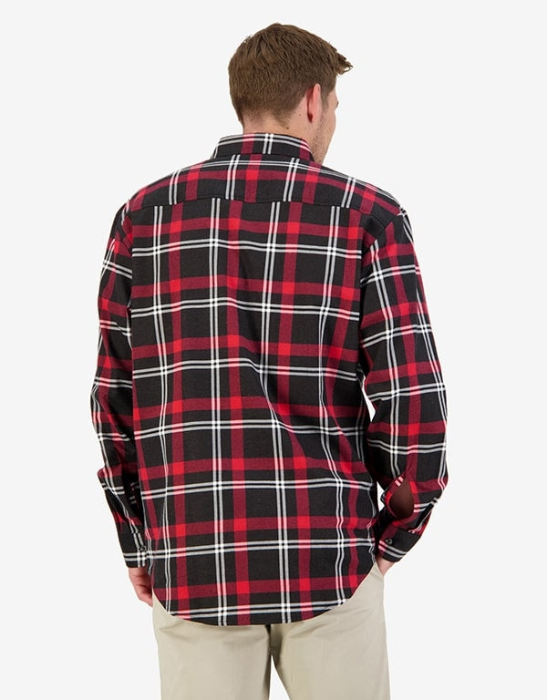 Swanndri Egmont Shirt - Black/Red Check