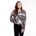 Seduce Top L/S Chest Pleat Print - Mosaic