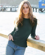Bay Road Merino Womens Crew - Everglade