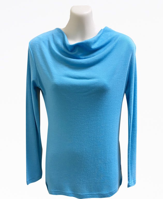 Bay Road Merino Shimmer Top - Glacier